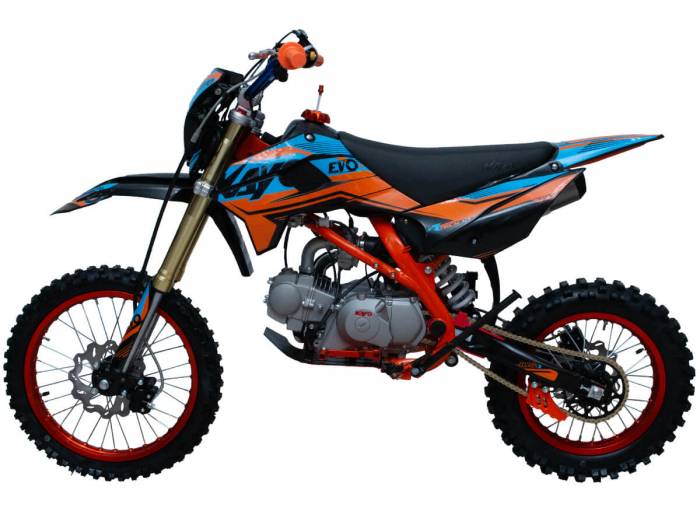 Питбайк KAYO EVOLUTION K125EM 17/14 KRZ (механ. сцепл., эл. стартер 2024 г.) MSD (EV12)