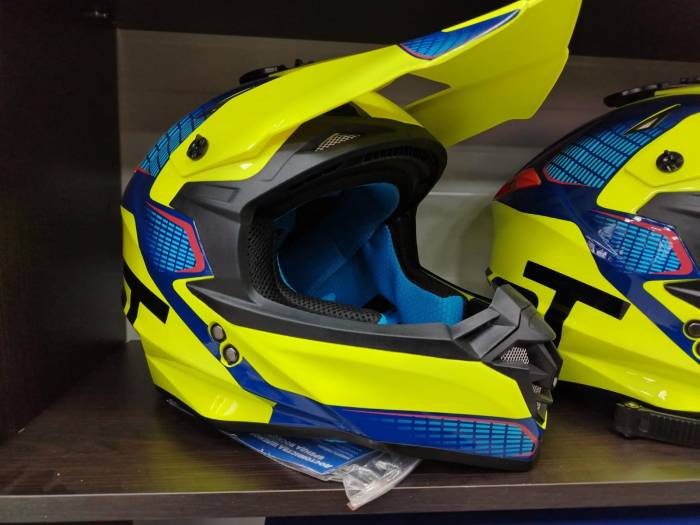 Шлем кроссовый ROCKOT RM-217 Evo GL (XXL) (желтый/черный/красный глянцевый)