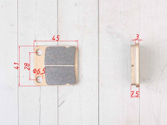 Колодки тормозные FA054 Питбайк, H.DIO 28/35 однопоршневой суппорт, минеральные