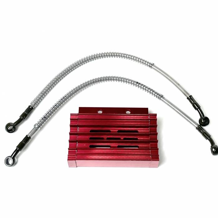 Радиатор алюминиевый в сборе красный