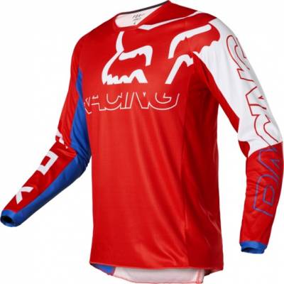 Мотоджерси Fox 180 Skew Jersey (White/Red/Blue, S, 2022)