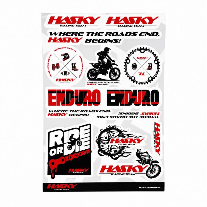 Лист наклеек Hasky Racing Team