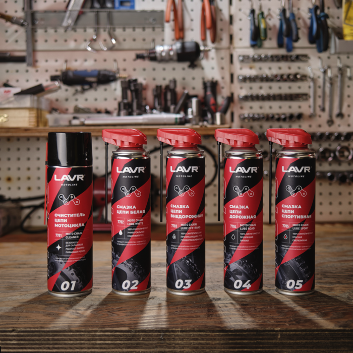 LAVR MOTO 520 мл Смазка цепи Внедорожная 