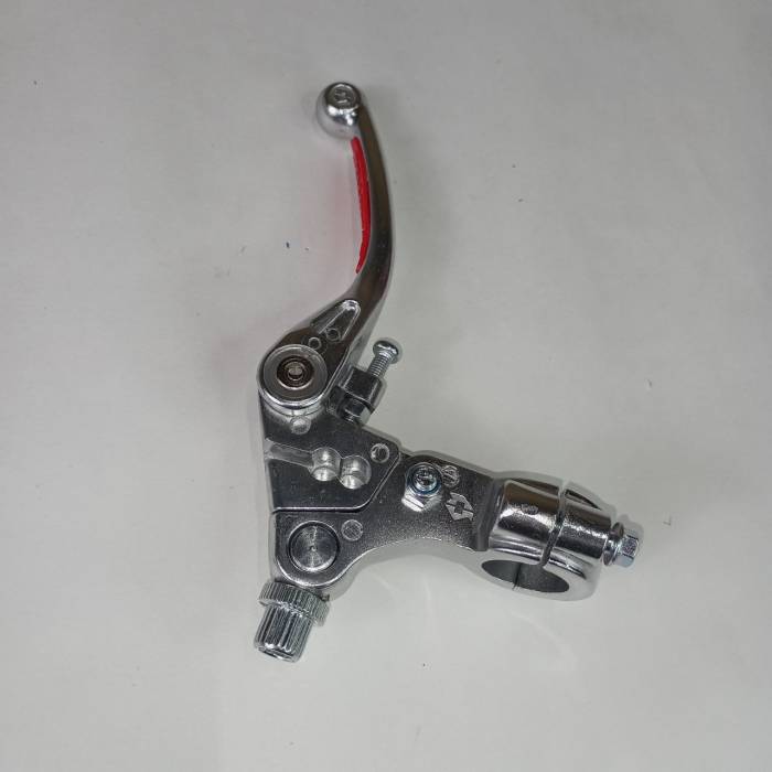 Рычаг сцепл.+тормоза складные c силиконовыми накладками красные/хром
