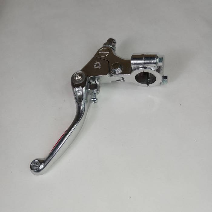 Рычаг сцепл.+тормоза складные c силиконовыми накладками красные/хром
