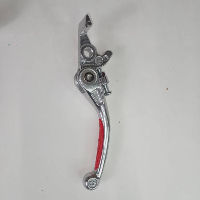 Рычаг сцепл.+тормоза складные c силиконовыми накладками красные/хром