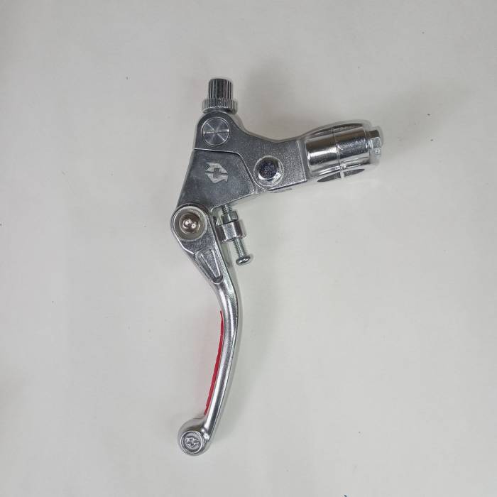 Рычаг сцепл.+тормоза складные c силиконовыми накладками красные/хром