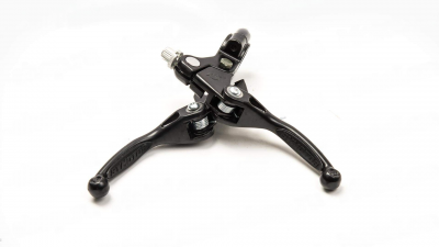 Рычаг сцепл.+тормоза складные c силиконовыми накладками черные