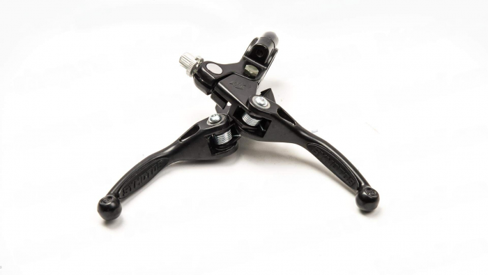 Рычаг сцепл.+тормоза складные c силиконовыми накладками черные