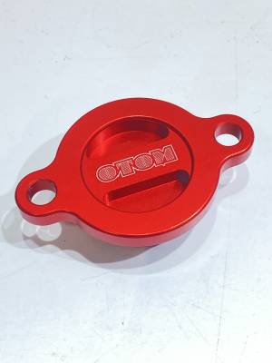 Крышка двигателя сливная OTOM красная