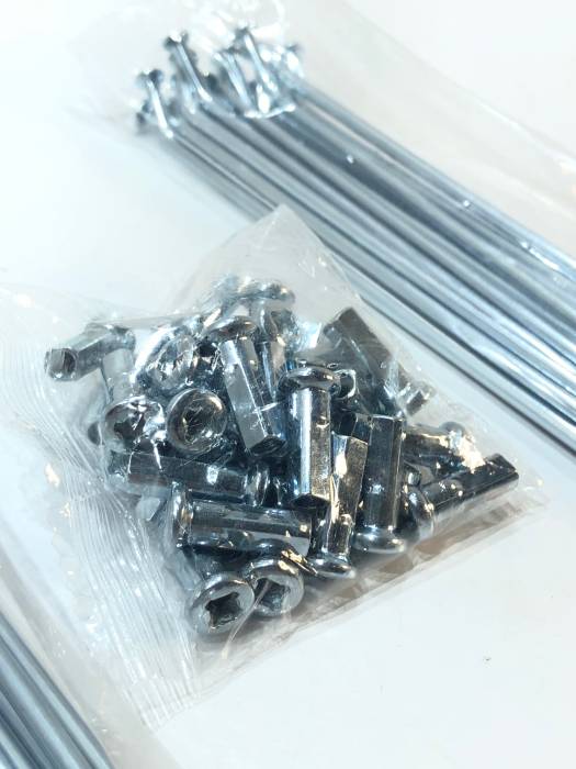 Спицы + ниппель 17" (в компл.32шт), L=190 мм, D=3,1 мм